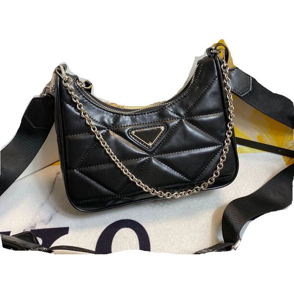 designer ladies handbag evening bags one-shoulder leather luxury classic fashion formal leisure two-piece set size 22-17-6.5cm
